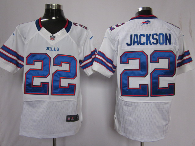 NFL East Buffalo Bills 22 Jackson Nike Nike Elite Jerseys White